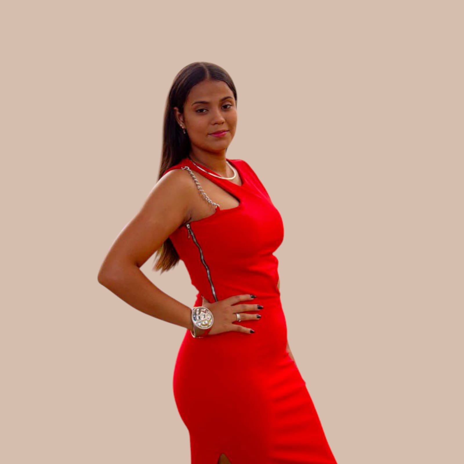 Vestido Vermelho Oxford – Tamanho M (veste até 42)