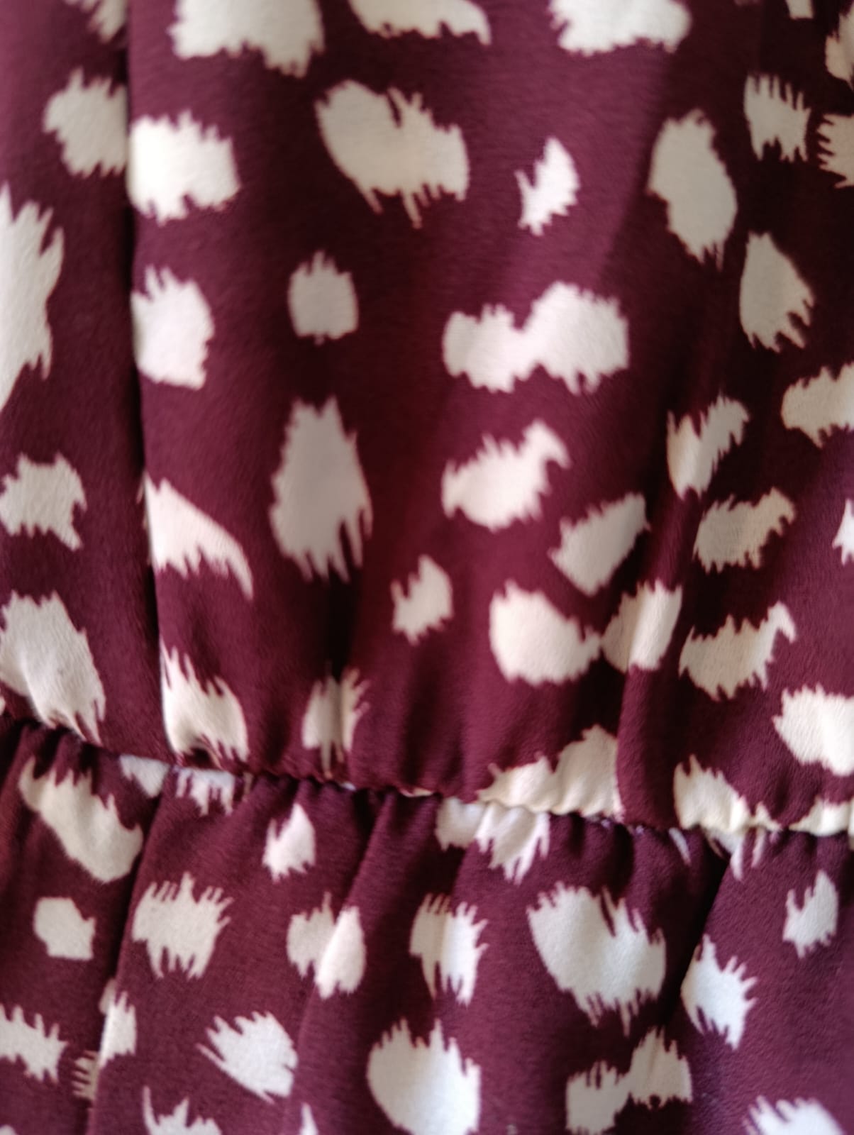 ✨Vestido Midi Estampado Vinho/ Elegância que não precisa chamar atençãol.