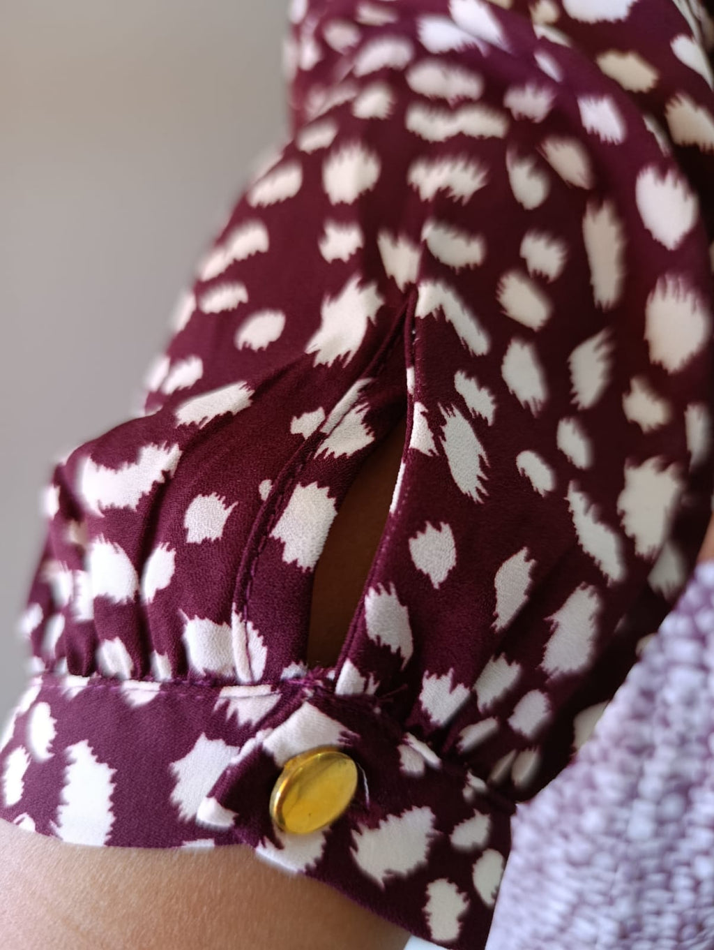 ✨Vestido Midi Estampado Vinho/ Elegância que não precisa chamar atençãol.